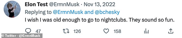 تم إنشاء الحساب المسمى `` Elon Test '' في نوفمبر 2022 ، بعد أسبوعين من الانتهاء من استحواذ Musk على Twitter في أواخر أكتوبر من العام الماضي.  للوهلة الأولى ، تبدو معظم المنشورات غير ضارة