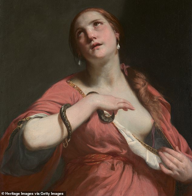 وفاة كليوباترا ، حوالي 1645-55.  الفنان Guido Cagnacci