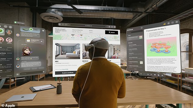 تفاخرت Apple بأدوات إنتاجية Vision Pro ، مع إعلانات تعرض استخدامها في توسيع مساحات العمل