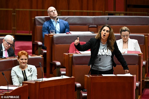في خطاب ناري خلال القراءة الأخيرة لمشروع قانون التعديل الدستوري يوم الاثنين ، قالت السيدة ثورب إنها تشعر بالخجل من الضغط من أجل إبداء صوت أمام البرلمان.