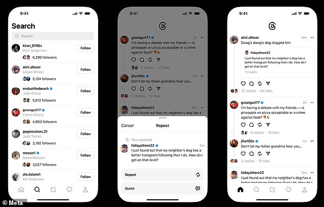 تبدو الخيوط نظيفة وبسيطة ، وتوفر واجهة نصية تبدو مألوفة للغاية إذا كنت تستخدم Twitter