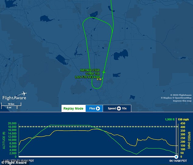 تُظهر معلومات تتبع الرحلة من Flight Aware أن الطائرة أجهضت هبوطها لأول مرة قبل العودة للقيام بمحاولة ثانية غير ناجحة