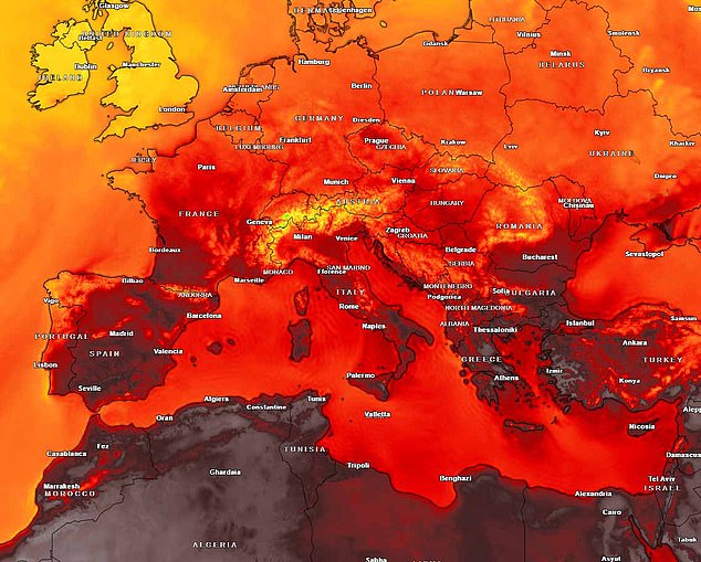 ترتفع درجات الحرارة في جميع أنحاء أوروبا بينما تكون بريطانيا رطبة وباردة