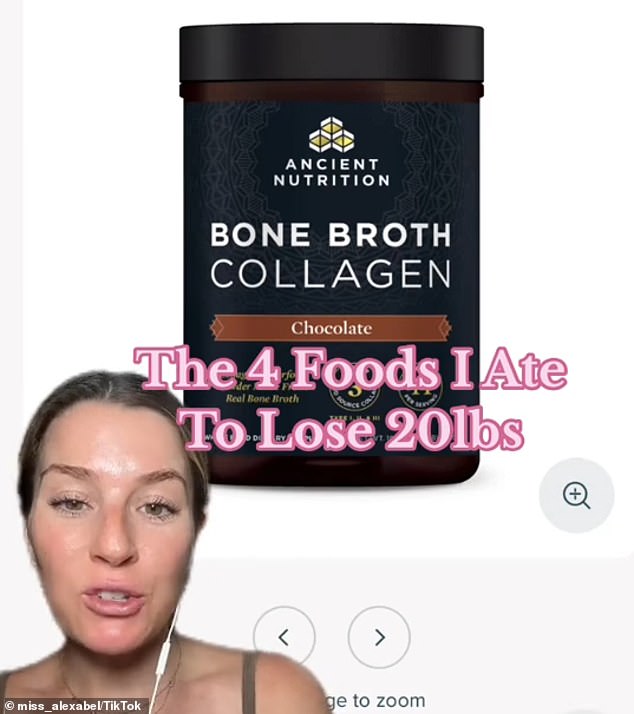 بعد ذلك، اندفع أليكس نحو الكولاجين القديم من Bone Broth Collagen، الذي يساعد على دعم الجهاز الهضمي الصحي، وفقًا لموقعه على الإنترنت.