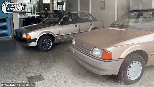 معروض أيضًا في صالة العرض سيارة Ford Orion (الأقرب) وسيارة Escort 1.1 Laser