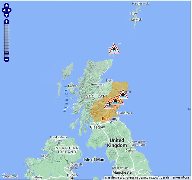 اسكتلندا: يوجد حاليًا خمسة تحذيرات من الفيضانات وثمانية تحذيرات من الفيضانات على الحدود