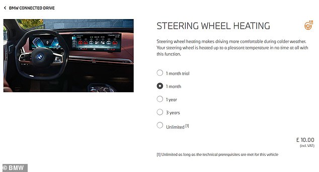 هل ترغب في الحصول على عجلة قيادة قابلة للتدفئة في سيارتك BMW لفصل الشتاء فقط؟ كانت العلامة التجارية الألمانية تتقاضى ذات مرة 10 جنيهات إسترلينية شهريًا مقابل الرفاهية