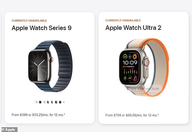 تم سحب Apple Watch Series 9 وUltra 2 من الرفوف ومتجر Apple Store بسبب مطالبات بانتهاك براءات الاختراع