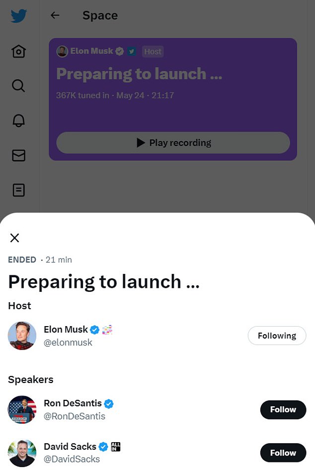 أطلق DeSantis حملته في حدث Twitter Spacces الكارثي قبل أن يعيد الرئيس التنفيذي Elon Musk تسمية الموقع إلى X. وبدلاً من البدء بإعلان الوسائط الاجتماعية