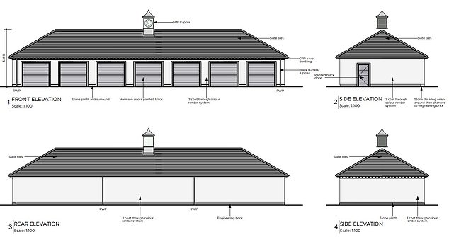 تتضمن خطة تصميم المرآب المقدمة من Epping Forest عدة نقاط شحن للمركبات الكهربائية