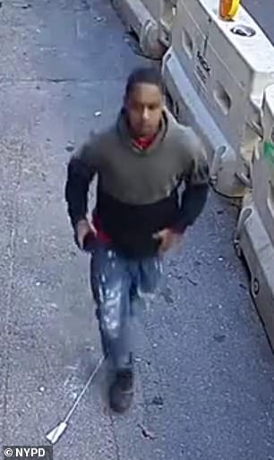 ويوصف المشتبه به الثاني بأنه ذكر ذو بشرة داكنة وبنية متوسطة وشارب. وشوهد آخر مرة وهو يرتدي سترة ذات قلنسوة ذات لونين، النصف العلوي باللون الرمادي والنصف السفلي باللون الأسود، إلى جانب بنطال جينز أزرق وحذاء رياضي أسود.