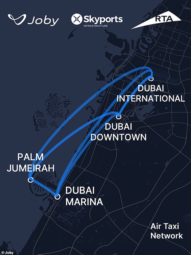 كما وقعت جوبي اتفاقية مع شركة التوصيل البريطانية Skyports، التي ستقوم بتصميم وبناء وتشغيل أربعة مواقع 