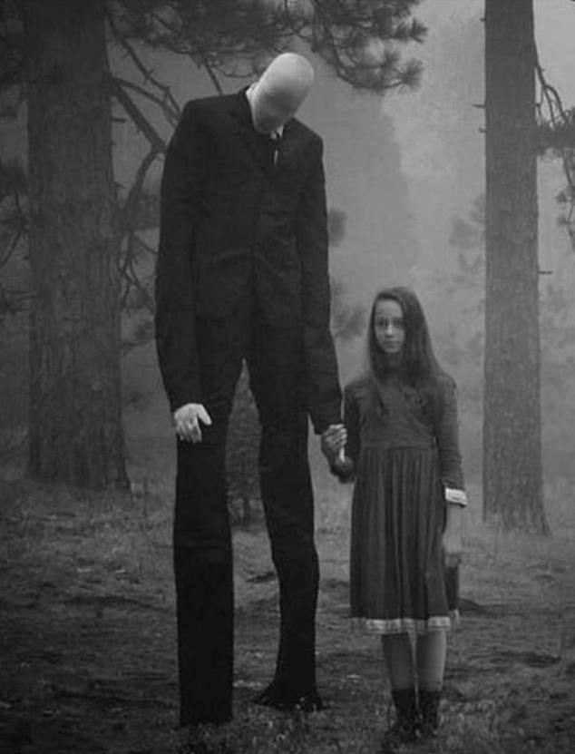ادعت الفتيات أنهن نفذن الهجوم ليصبحن خادمات لشخصية الرعب الخيالية Slender Man (كما هو موضح في العمل الفني أعلاه)