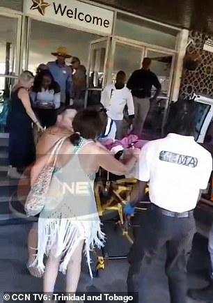 تمت إعادة ربط عدد قليل من أصابعه لكنه ظل في العناية المركزة في مستشفى سكاربورو العام في توباغو مصابًا