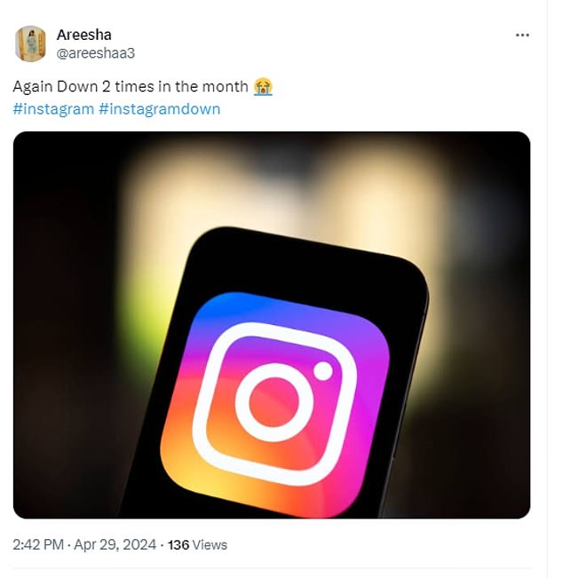 أبرز أحد مستخدمي Instagram أن انقطاع الخدمة يوم الاثنين هو الثاني هذا الشهر.  الضربة السابقة كانت في الأول من أبريل - والمعروفة أيضًا باسم يوم كذبة إبريل