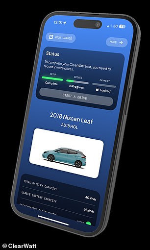 يمنحك Clearwatt's EV Check Plus شهادة صحة البطارية وتشارك في ثلاثة مجالات بما في ذلك النطاق والأداء