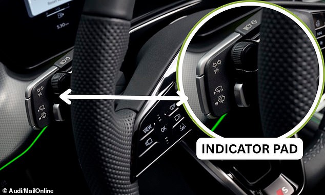 تخلصت Audi من ساق المؤشر الأيسر التقليدي ، بدلاً من ذلك استبداله بوسادة الروك