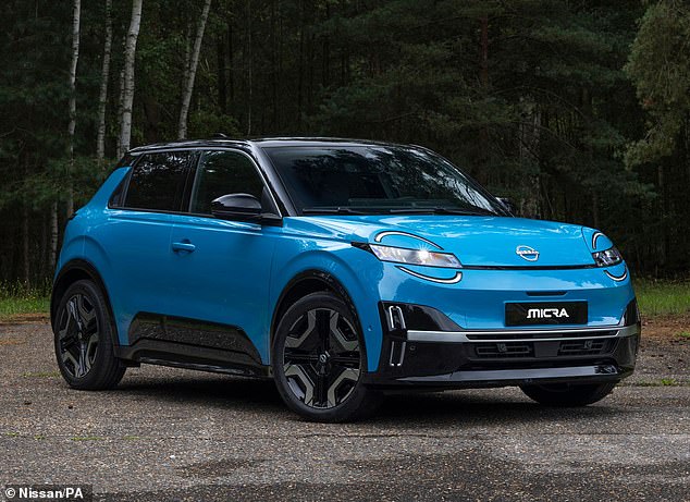 لدى نيسان نموذجان منحانان الفرقة 2 ECG بما في ذلك Micra EV الجديد (في الصورة) التي يتم بيعها في سبتمبر