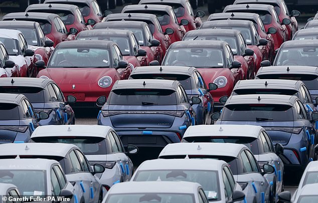 في الصورة: صينية مصنوعة من BYD و Great Wall Motor EVs والسيارات الكهربائية الهجينة المصنوعة في مجمع في المركب ، Kent في وقت سابق من هذا العام