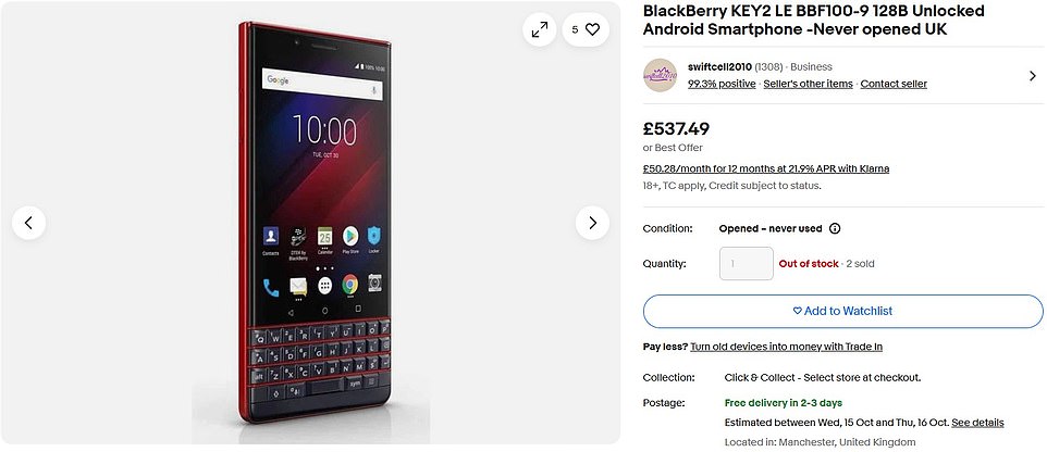 هناك نماذج يمكن بيعها بالآلاف - بما في ذلك هاتف Vertu Signature وApple Iphone الأصلي من عام 2007، وكلاهما حقق صافي 10000 جنيه إسترليني في الماضي. ولا تزال هواتف بلاك بيري، على سبيل المثال، التي لم يتم تصنيعها منذ ما يقرب من عقد من الزمن - والتي توقفت الشركة عن إنتاجها في عام 2016، وآخر ترخيص لبلاك بيري ينتهي في عام 2018 - يتم اقتناؤها على منصات إعادة البيع، وفقًا لـ Gumtree. يقول موقع البيع إن هذه المنتجات، التي تم تعطيل نظام التشغيل الخاص بها بشكل دائم للأجهزة