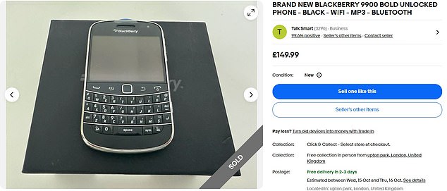 تستحق البيع: يمكن أن يصل سعر هواتف Blackberry Bold القديمة إلى 100 جنيه إسترليني أو أكثر عبر الإنترنت