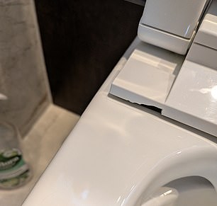 متصدع: أصيب المرحاض بشقوق بعد بضعة أشهر فقط