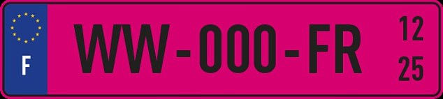 إلى جانب الخلفية الوردية الزاهية، ستعرض اللوحة شهر وسنة انتهاء الصلاحية على الجانب الأيمن، لتحل محل معرف القسم والمنطقة